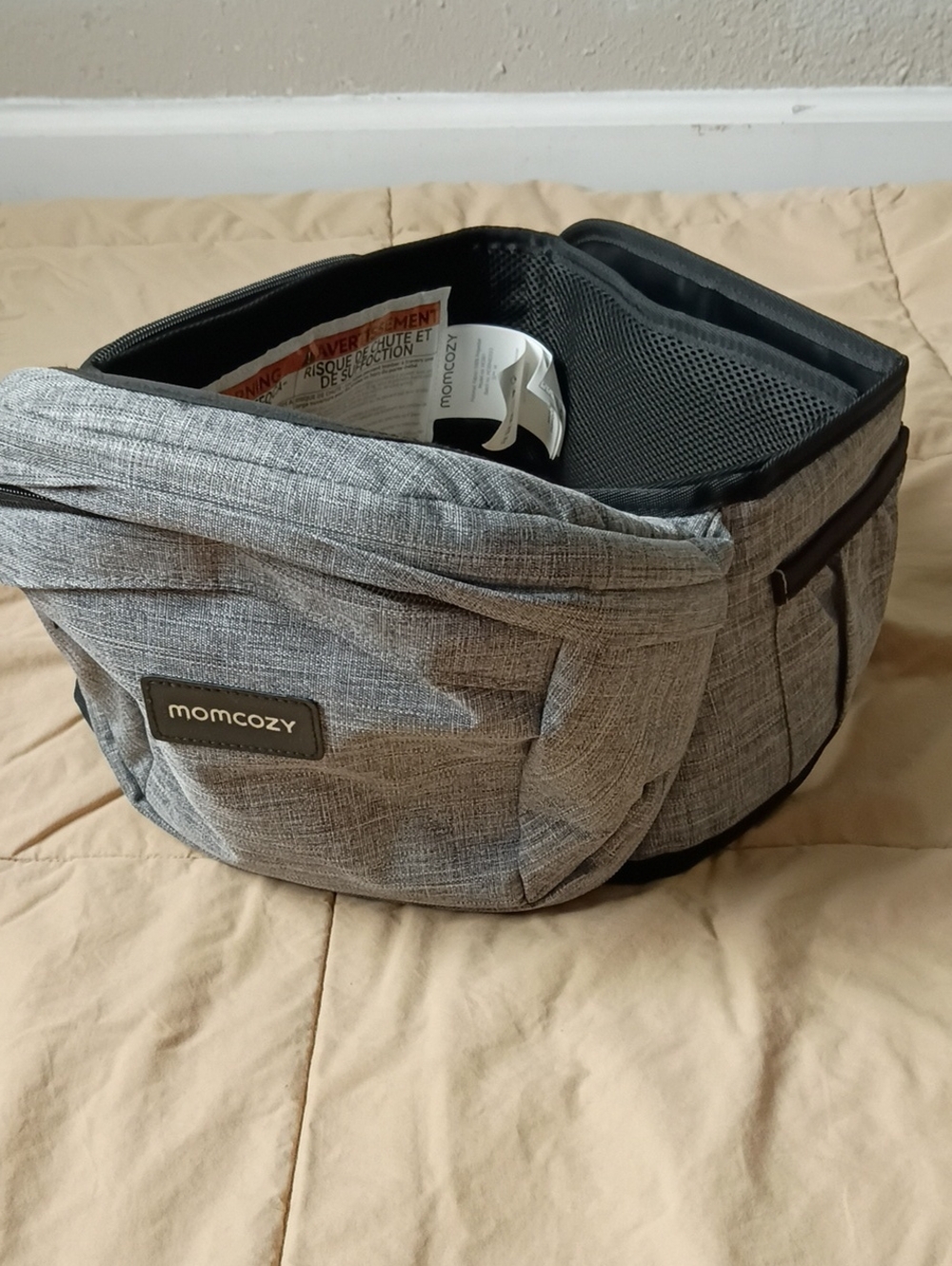 Gray Momcozy Hip Carrier